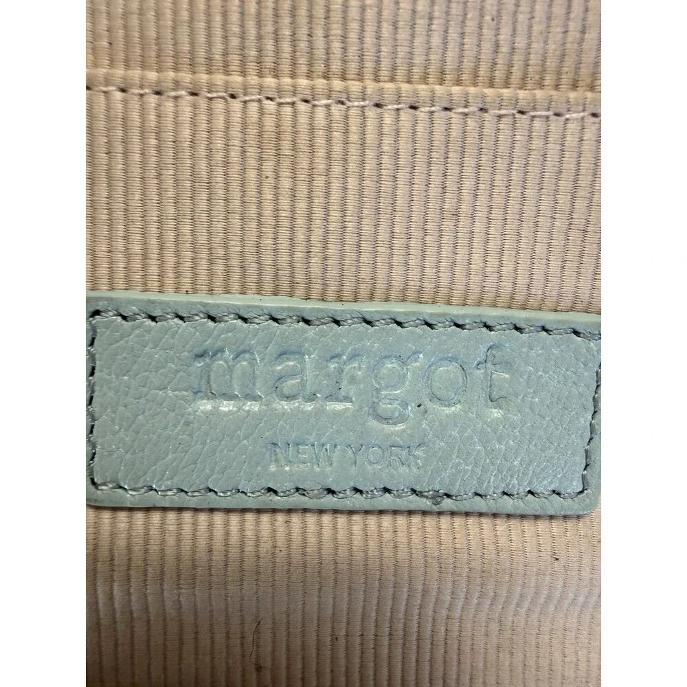 Margot New York Dana Small Zip Around Wallet Light Blue Spring EUC